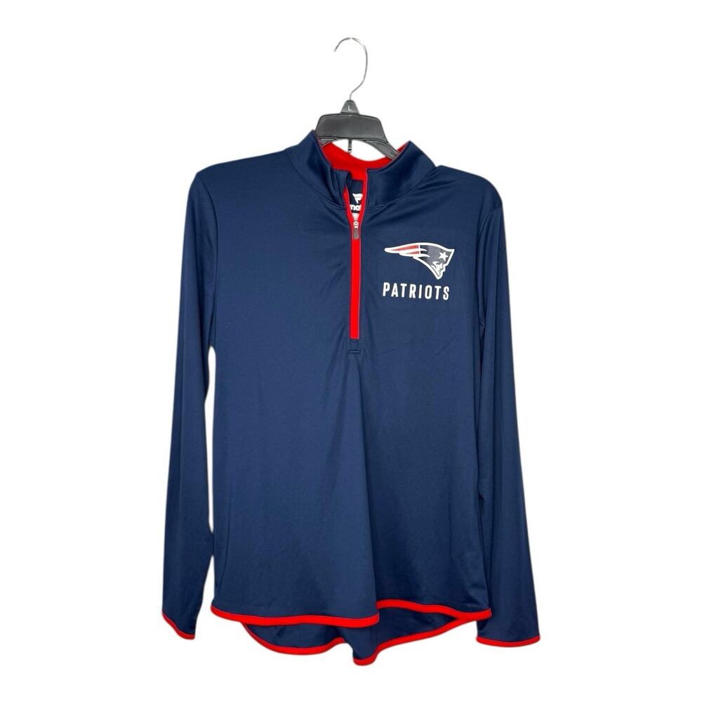 Fanatics New England Patriots NFL Football Womens long sleeve 1/4 zip‎ top M NWT